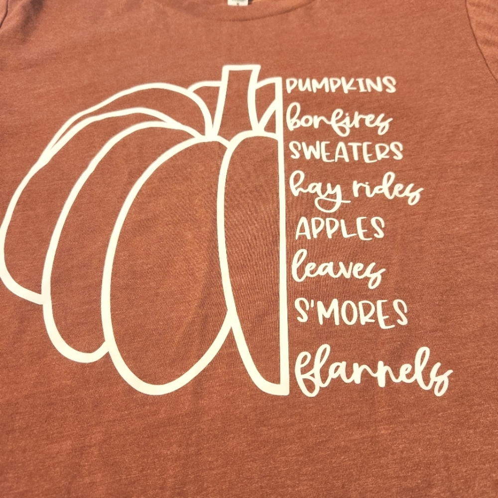 Women's Fall Theme Pumpkin Shirt Size Medium - Picture 2 of 8